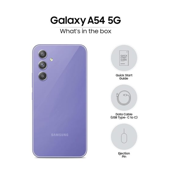 Samsung Galaxy A54 5G (Awesome Violet, 8GB, 256GB Storage) | 50 MP